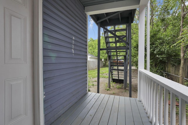 358 Saint Clair Ave, Columbus, OH 43203 - deck featuring stairway