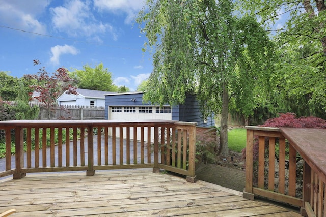 249 Blenheim Rd, Columbus, OH 43214 - deck with an outbuilding and a garage