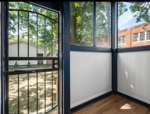 1217 Franklin Ave, Columbus, OH 43205 - doorway to outside with wood finished floors and plenty of natural light