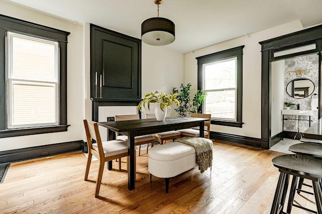 1217 Franklin Ave, Columbus, OH 43205 - dining room featuring light wood-style floors and baseboards