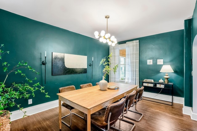 976 Oakwood Ave, Columbus, OH 43206 - dining area featuring baseboards and wood finished floors
