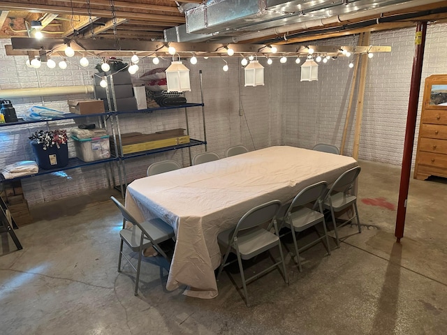 350 S Houston Pike, South Vienna, OH 45369 - dining area featuring unfinished concrete floors