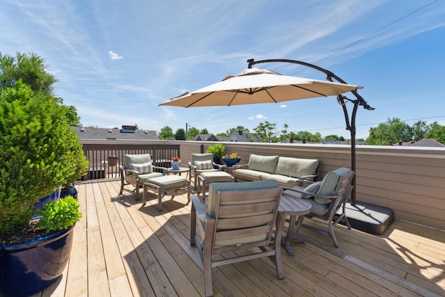 48 E 4th Ave, Columbus, OH 43201 - deck with an outdoor living space