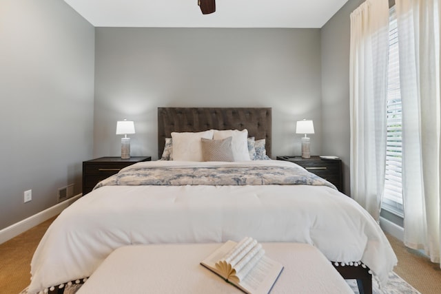 48 E 4th Ave, Columbus, OH 43201 - carpeted bedroom featuring baseboards and ceiling fan