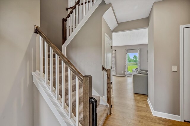 4483 County Road 124, Cardington, OH 43315 - stairs with wood finished floors and baseboards
