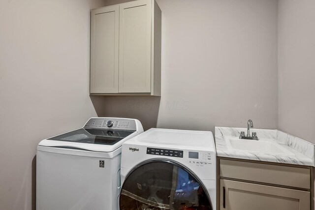 4483 County Road 124, Cardington, OH 43315 - washroom featuring cabinet space and washing machine and dryer
