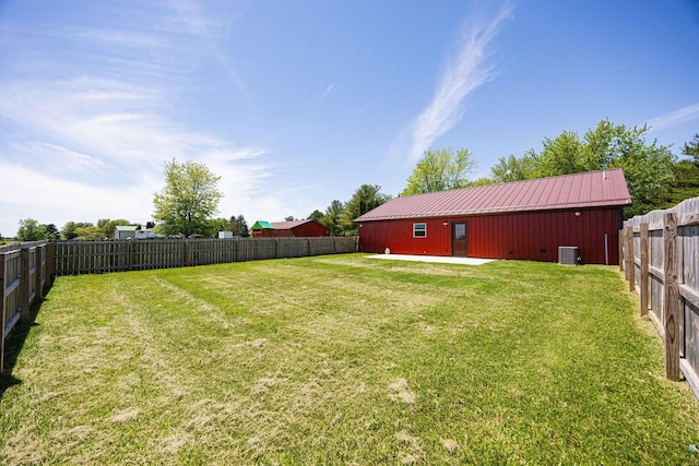 1674 Brock Rd NE, Bloomingburg, OH 43106 - view of yard with central air condition unit and a patio