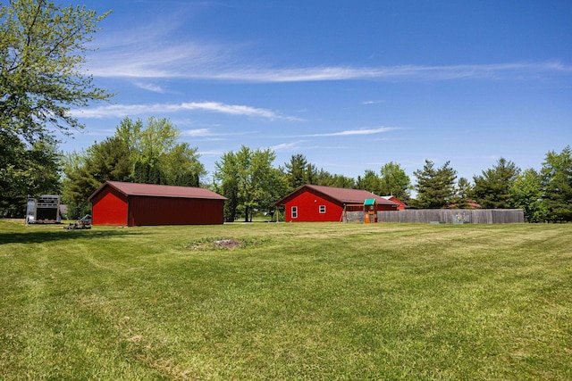 1674 Brock Rd NE, Bloomingburg, OH 43106 - view of yard with a pole building and an outdoor structure
