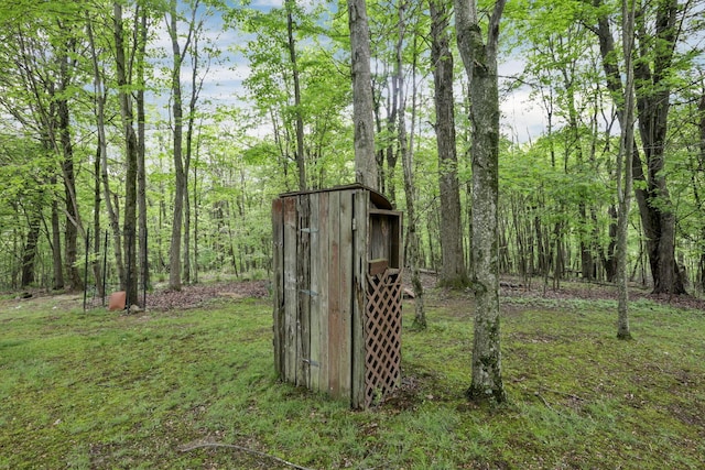 13115 Jack Run Rd, Rockbridge, OH 43149 - view of shed with a view of trees