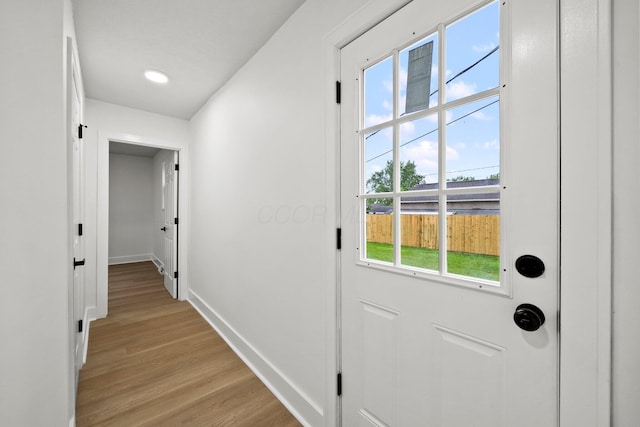 1006 Midland Ave, Columbus, OH 43223 - entryway featuring baseboards and light wood finished floors
