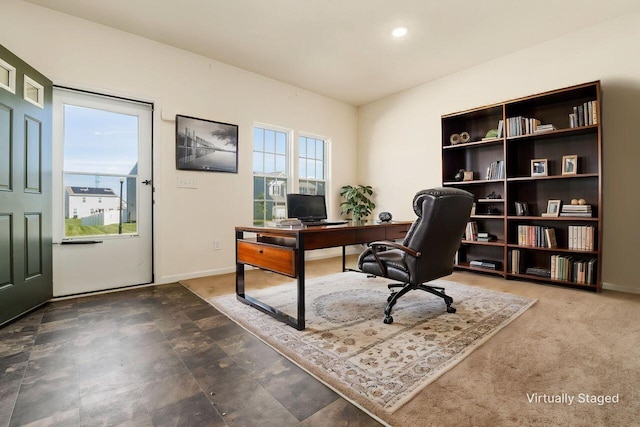 3339 Lauren Fields Dr S, Groveport, OH 43125 - office area with baseboards and recessed lighting