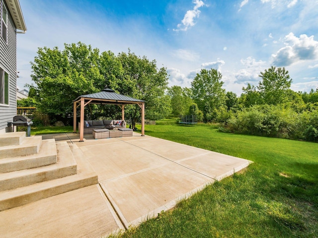 4783 Nieles Edge Dr, Columbus, OH 43232 - view of patio / terrace featuring outdoor lounge area, a gazebo, and area for grilling