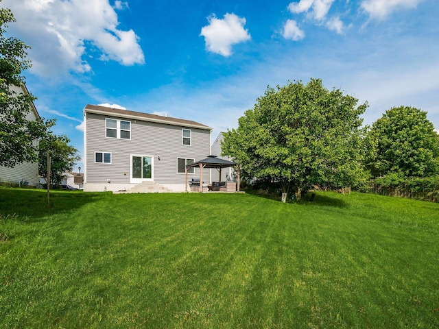4783 Nieles Edge Dr, Columbus, OH 43232 - back of property featuring a gazebo, a patio, and a yard