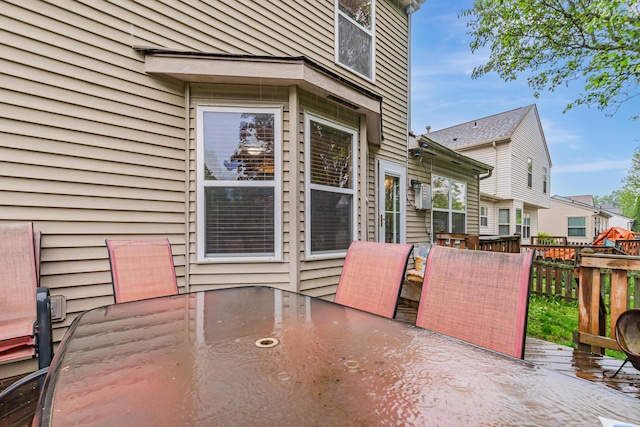3150 Berkley Pointe Dr, Gahanna, OH 43230 - wooden deck featuring outdoor dining area