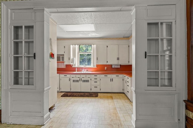4093 State Route 257, Radnor, OH 43066 - kitchen featuring white cabinetry and a paneled ceiling