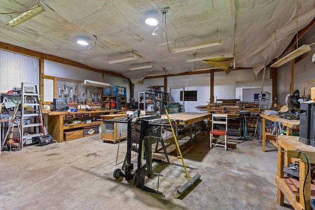 4093 State Route 257, Radnor, OH 43066 - miscellaneous room featuring a workshop area and concrete floors