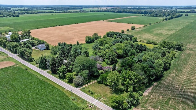 4093 State Route 257, Radnor, OH 43066 - aerial view of property and surrounding area with farmland and rural landscape