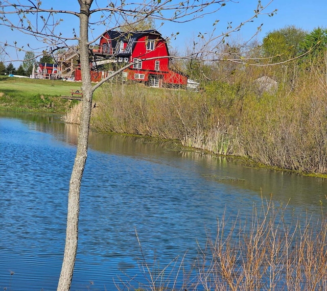 2309 N Houston Pike, South Vienna, OH 45369 - water view featuring a barn