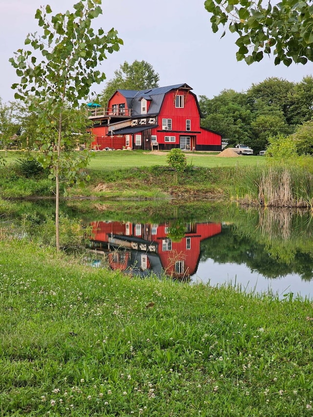 2309 N Houston Pike, South Vienna, OH 45369 - view of yard with a water view and a barn