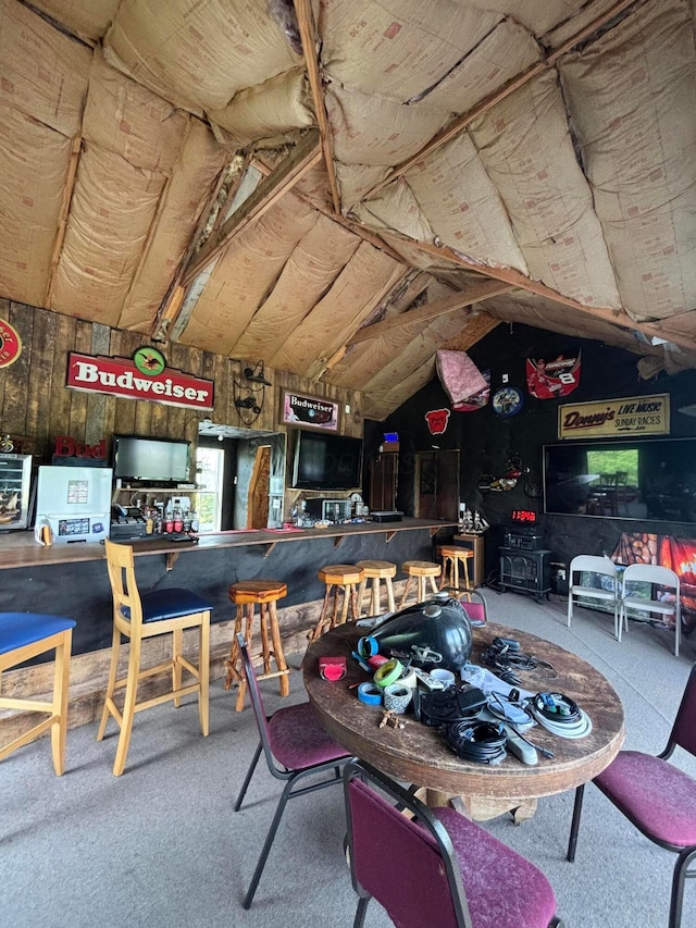 2309 N Houston Pike, South Vienna, OH 45369 - dining space with lofted ceiling