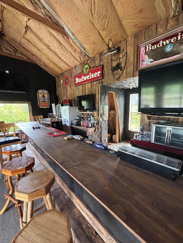 2309 N Houston Pike, South Vienna, OH 45369 - bar area featuring healthy amount of natural light and lofted ceiling