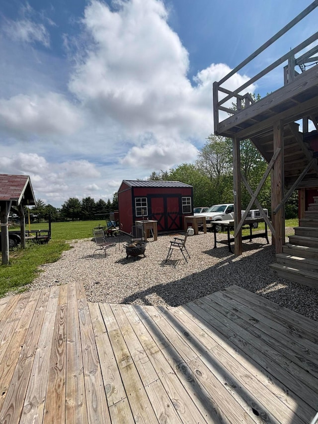 2309 N Houston Pike, South Vienna, OH 45369 - deck featuring stairs