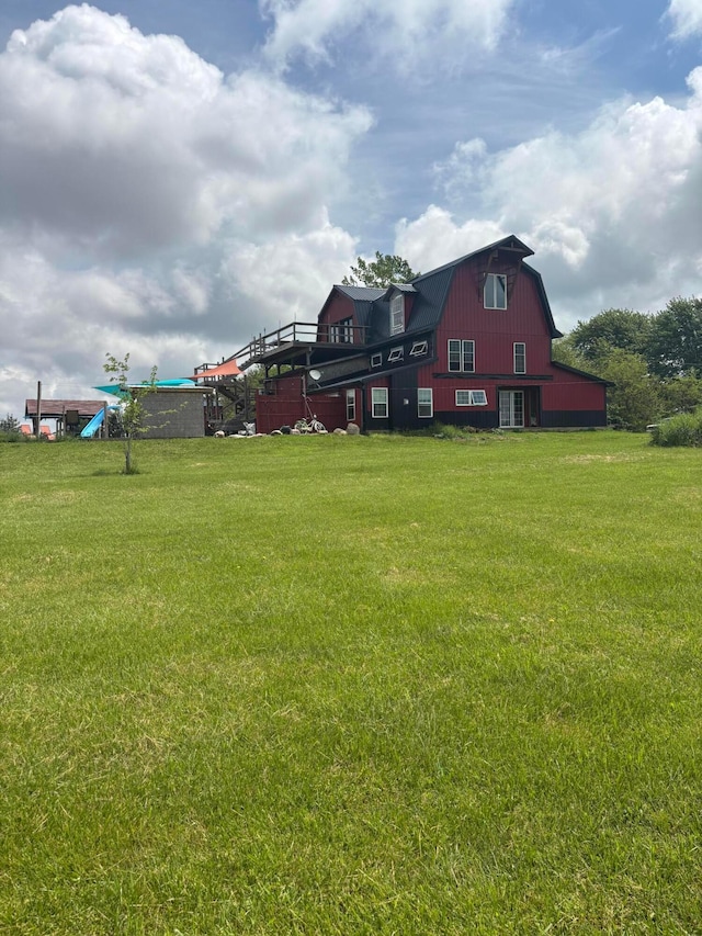 2309 N Houston Pike, South Vienna, OH 45369 - view of grassy yard featuring a barn and an outdoor structure