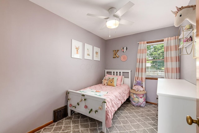 2380 Cranford Rd, Upper Arlington, OH 43221 - bedroom with carpet, baseboards, and ceiling fan