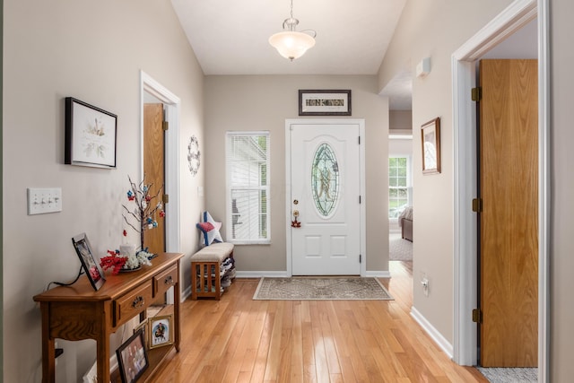 4989 Edgeley Dr, Hilliard, OH 43026 - entrance foyer with light wood-style flooring and baseboards