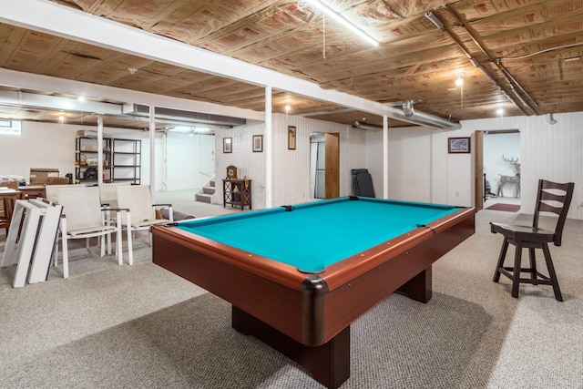 4989 Edgeley Dr, Hilliard, OH 43026 - rec room featuring carpet flooring and billiards