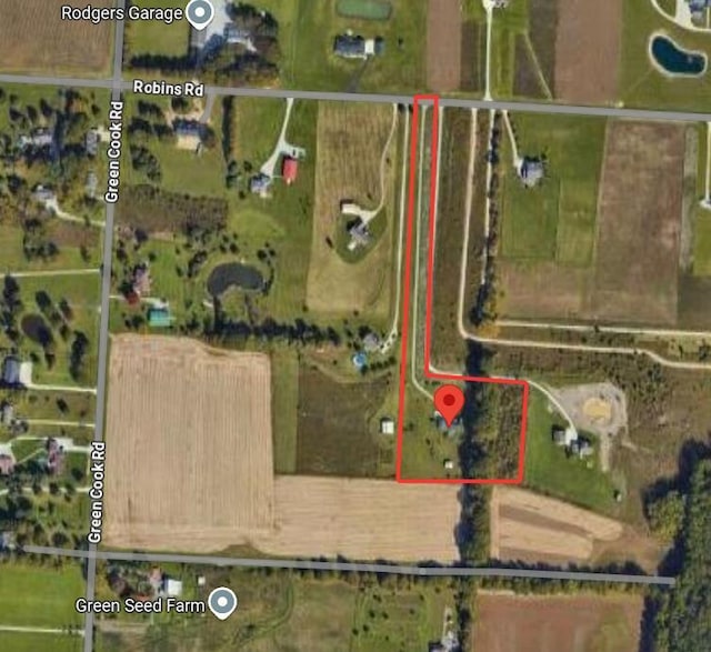 14980 Robins Rd, Johnstown, OH 43031 - map / location featuring property parcel outlined