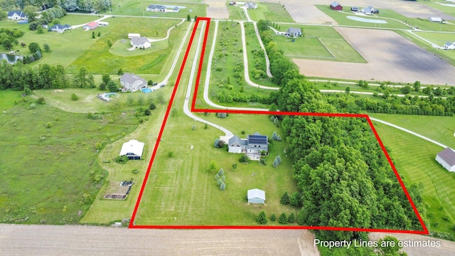 14980 Robins Rd, Johnstown, OH 43031 - aerial overview of property's location featuring property boundaries highlighted