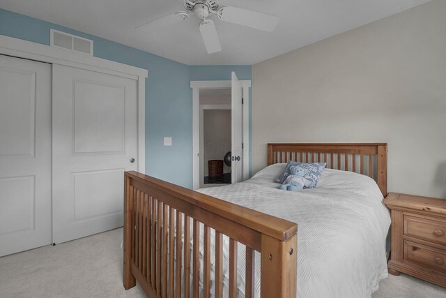14980 Robins Rd, Johnstown, OH 43031 - carpeted bedroom featuring a closet and a ceiling fan