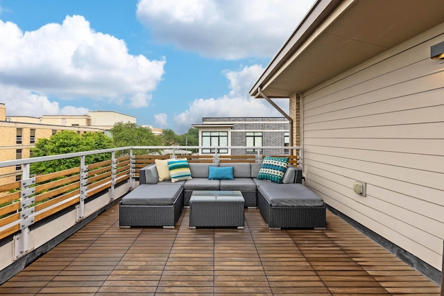 123 Aston Row Ln, Columbus, OH 43201 - wooden terrace featuring outdoor lounge area