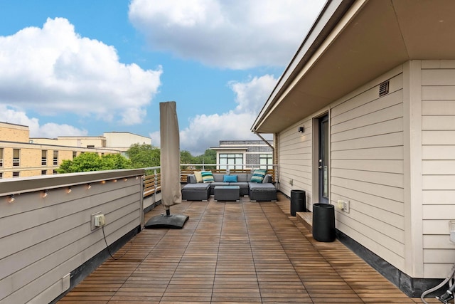 123 Aston Row Ln, Columbus, OH 43201 - view of patio / terrace featuring a balcony and an outdoor hangout area
