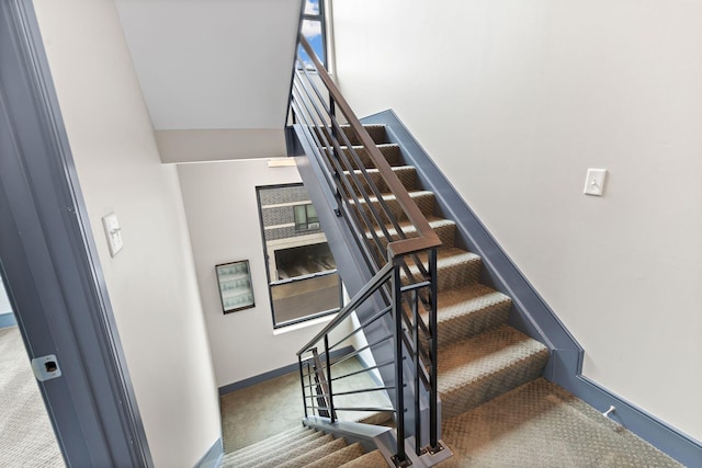 123 Aston Row Ln, Columbus, OH 43201 - stairway with carpet floors and baseboards