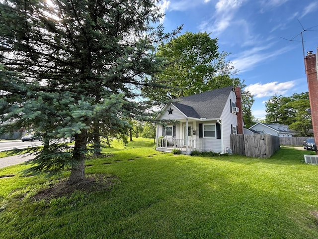 908 W 5th St, Marysville, OH 43040 - bungalow-style house with covered porch, a shingled roof, and a chimney