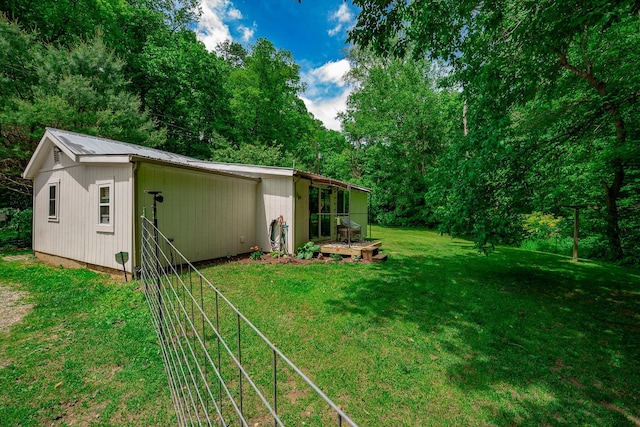 2719 Sulphur Lick Rd, Chillicothe, OH 45601 - view of grassy yard featuring a deck