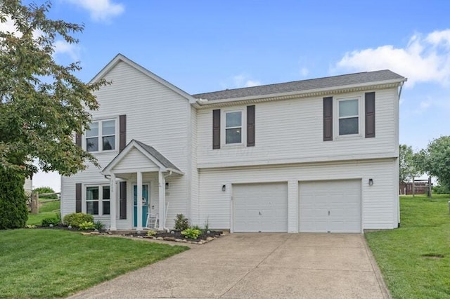 5208 Nightshadow Dr, Westerville, OH 43081 - traditional home featuring an attached garage, driveway, and a front yard