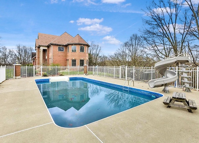 40455 Cone Rd, Albany, OH 45710 - view of swimming pool featuring a water slide and a patio area