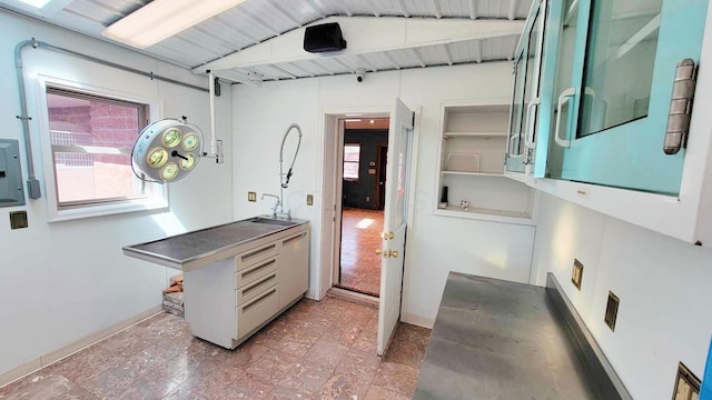 40455 Cone Rd, Albany, OH 45710 - kitchen with baseboards and stainless steel counters