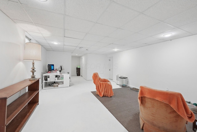 385 Taylor Blair Rd, West Jefferson, OH 43162 - living area with a drop ceiling and recessed lighting