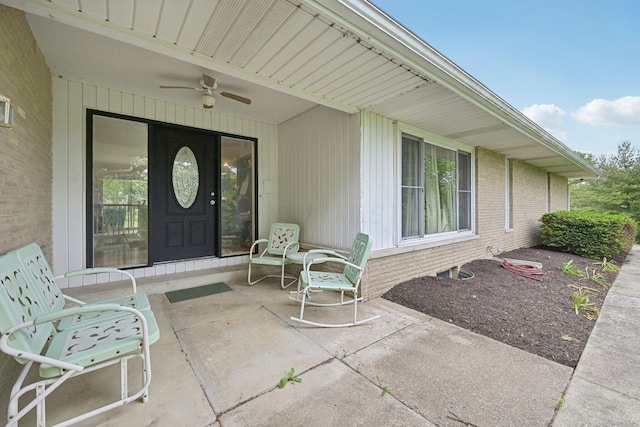 385 Taylor Blair Rd, West Jefferson, OH 43162 - doorway to property with ceiling fan