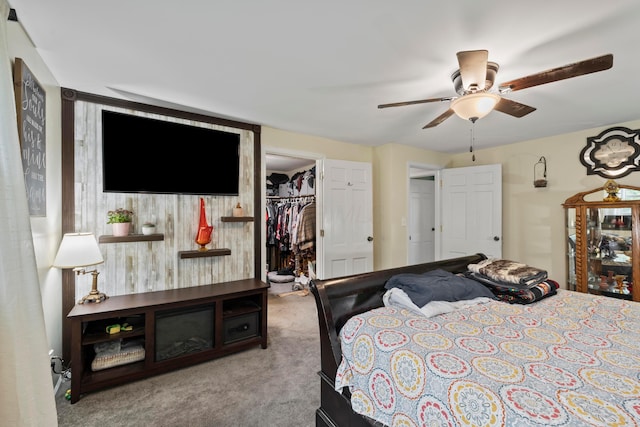 4736 Roberts Rd, Caledonia, OH 43314 - carpeted bedroom with a spacious closet, a closet, and ceiling fan