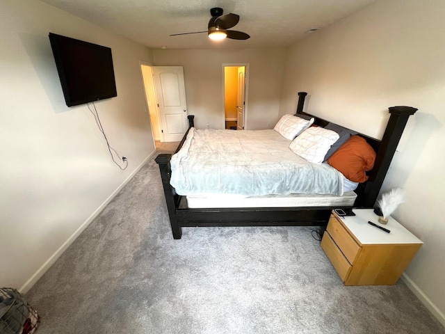 324 Genoa Rd, Commercial Point, OH 43116 - bedroom featuring carpet flooring, baseboards, and a ceiling fan