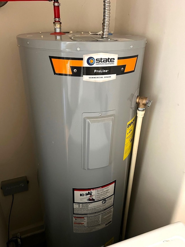 324 Genoa Rd, Commercial Point, OH 43116 - utility room featuring water heater