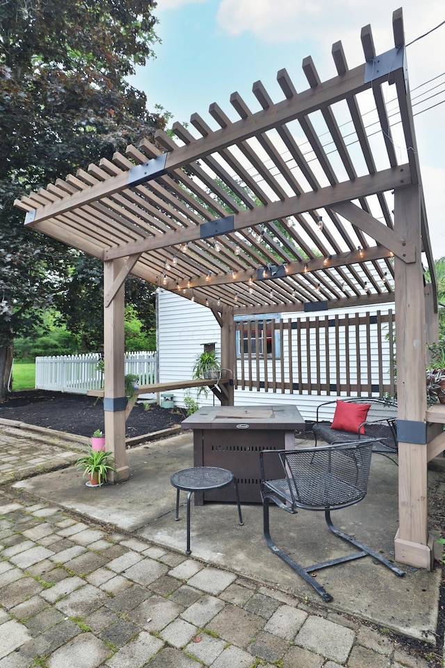 72 Glenmont Ave, Columbus, OH 43214 - view of patio featuring a pergola