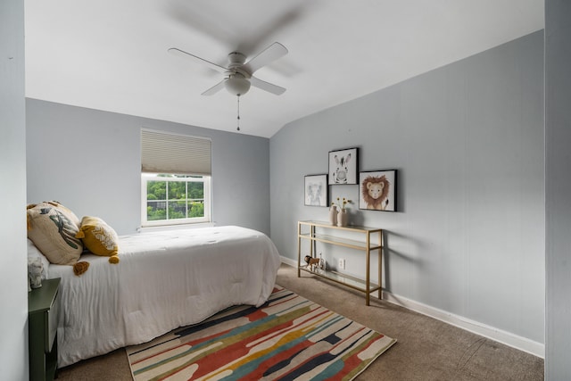 2656 Fair Ave, Columbus, OH 43209 - bedroom with carpet flooring, baseboards, and a ceiling fan