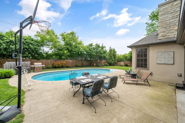2656 Fair Ave, Columbus, OH 43209 - view of pool with a fenced backyard, a grill, and a patio area