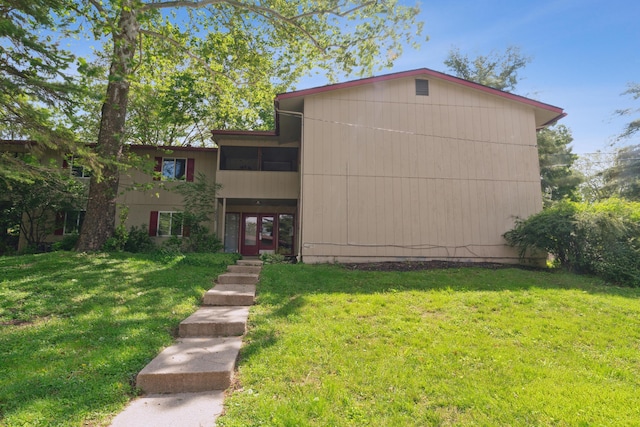 301 Fenway Rd Unit C, Columbus, OH 43214 - view of front facade with a front yard and french doors